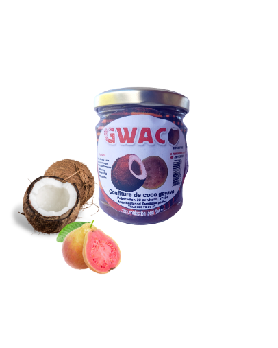 Confiture de Coco Goyave au sucre de canne - Gwaco